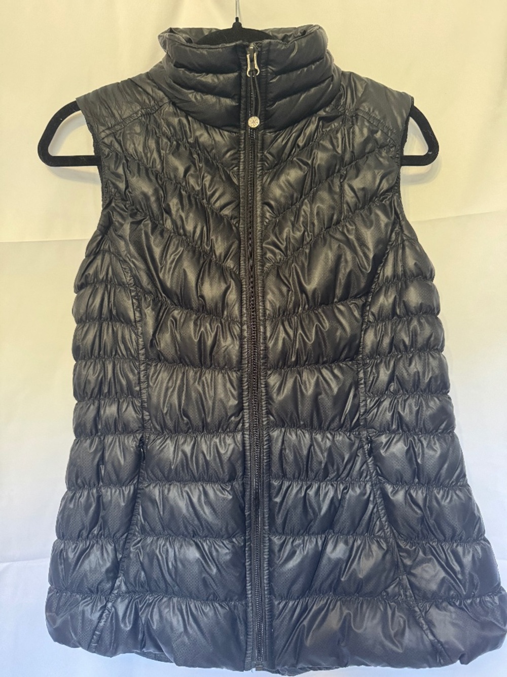 Athleta Black Goose Down Puffer Vest — Size S